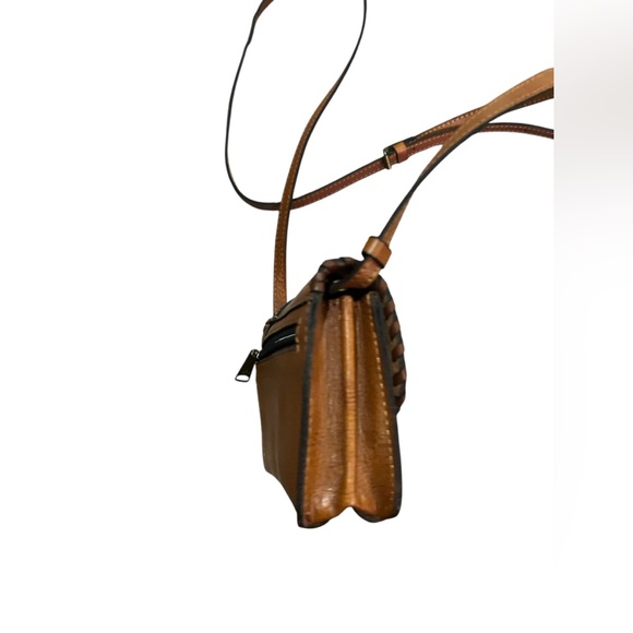 Patricia Nash Floral Tooled Leather Crossbody in tan Brown - Picture 4 of 10